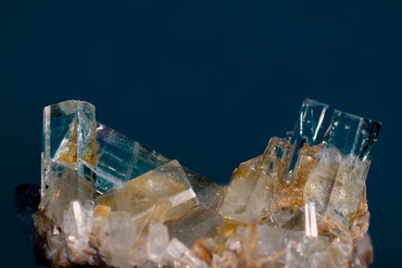 Big well formed Aquamarine crystals on matrix rock