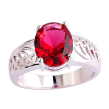 Spinel ring as imitation of red ruby