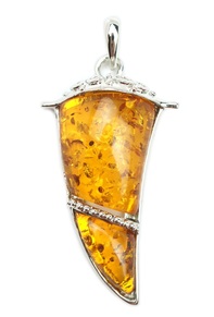 yellow amber amulet