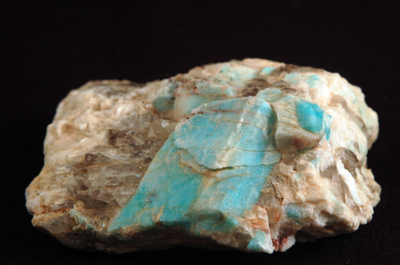 Amazonite crystals in matrix
