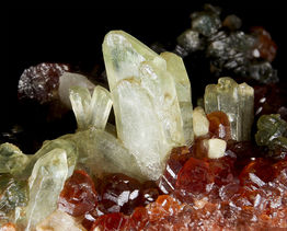 Diopside crystals 