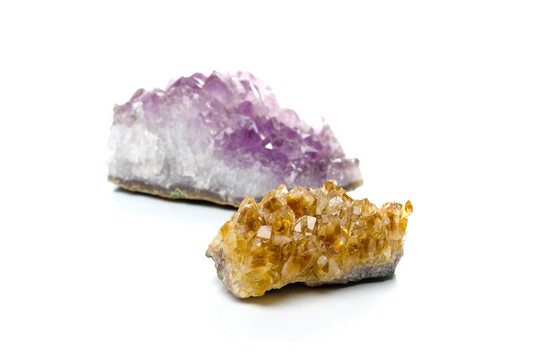 Natural Amethyst and Citrine raw stone