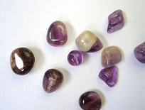 Plished Amethyst gemstones