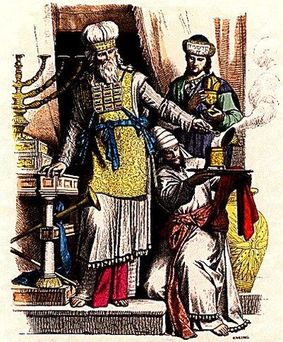 f Jewish high priest wearing a hoshen in ancient Judah