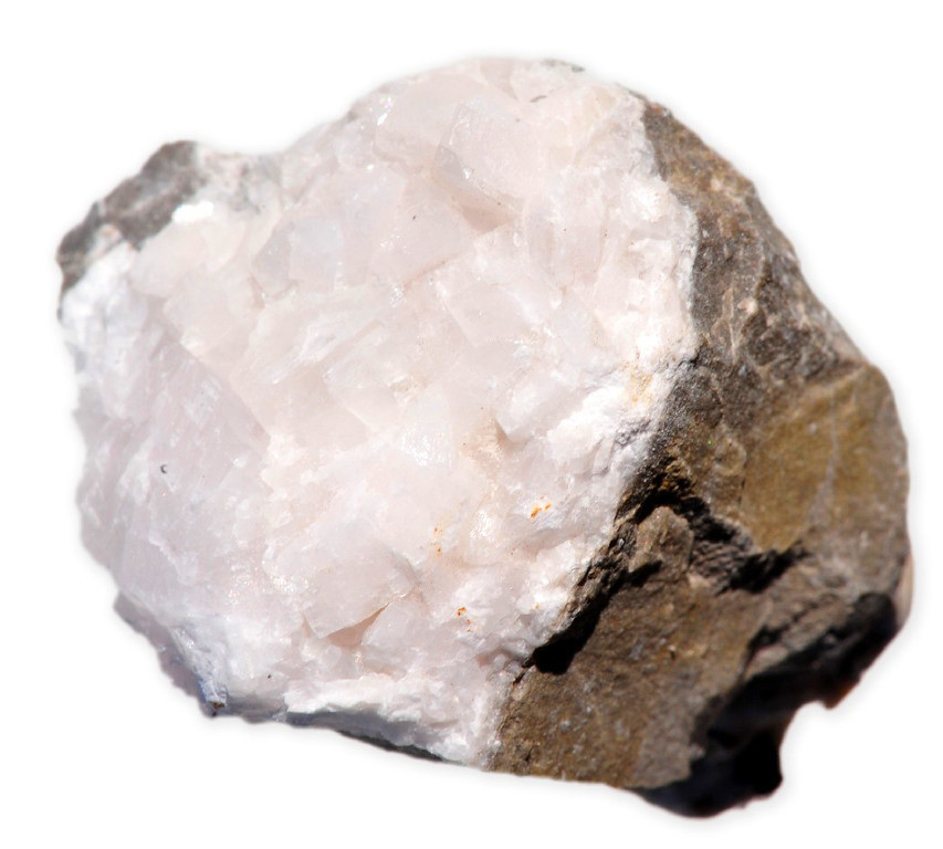 White barite stone