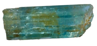Blue aquamarine gemstone