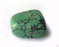 Green polished chrysoprase stone