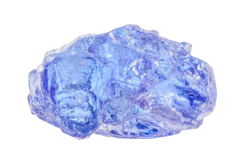 Blue tanzanite gemstone