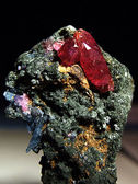 Red Natural ruby crystals